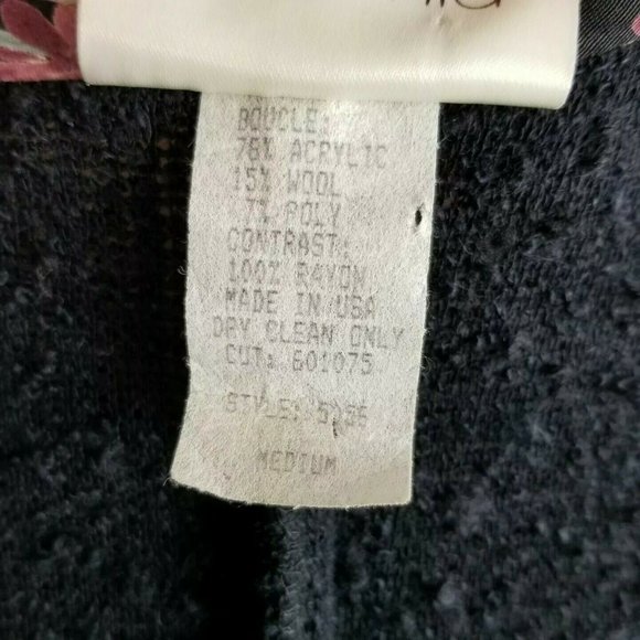 Vintage 90s Boucle Sweater Dress size Medium wool - Picture 9 of 9